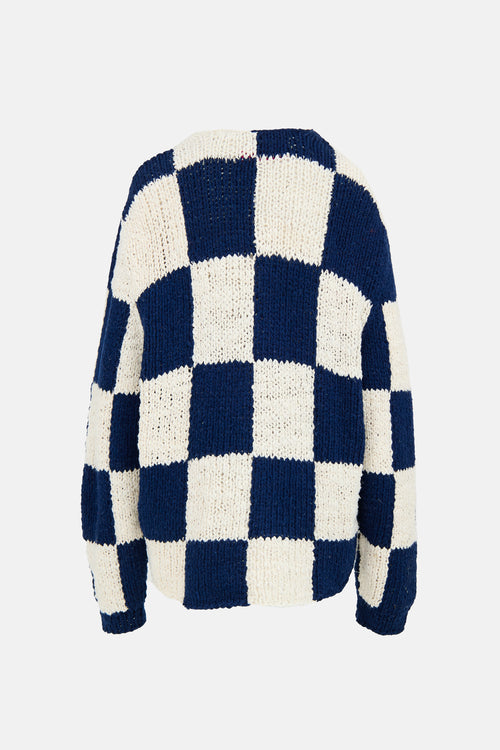 The Elder Statesman Checkered Cardigan