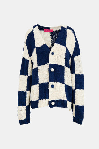 The Elder Statesman Checkered Cardigan