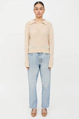 The Elder Statesman Cashmere Knit Polo Top