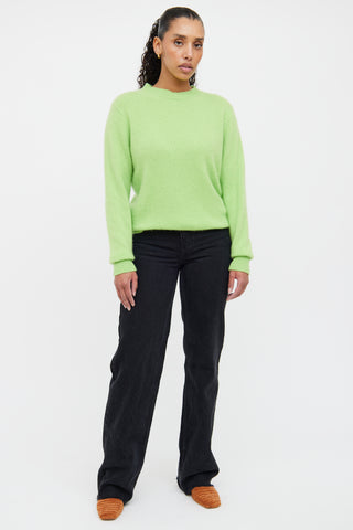 Green Cashmere Knit Sweater