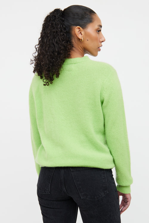 Green Cashmere Knit Sweater