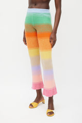 The Elder Statesman Multicolour Cashmere Striped Canyon Pant