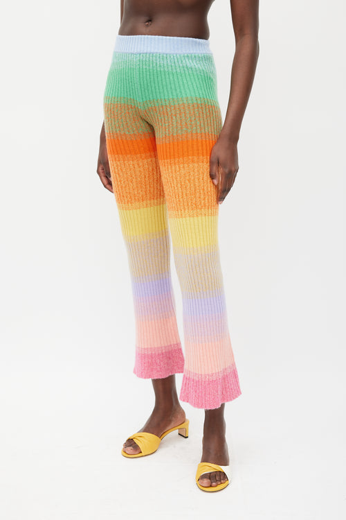The Elder Statesman Multicolour Cashmere Striped Canyon Pant