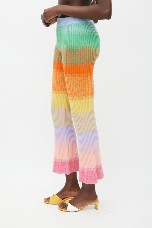 The Elder Statesman Multicolour Cashmere Striped Canyon Pant