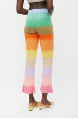 The Elder Statesman Multicolour Cashmere Striped Canyon Pant