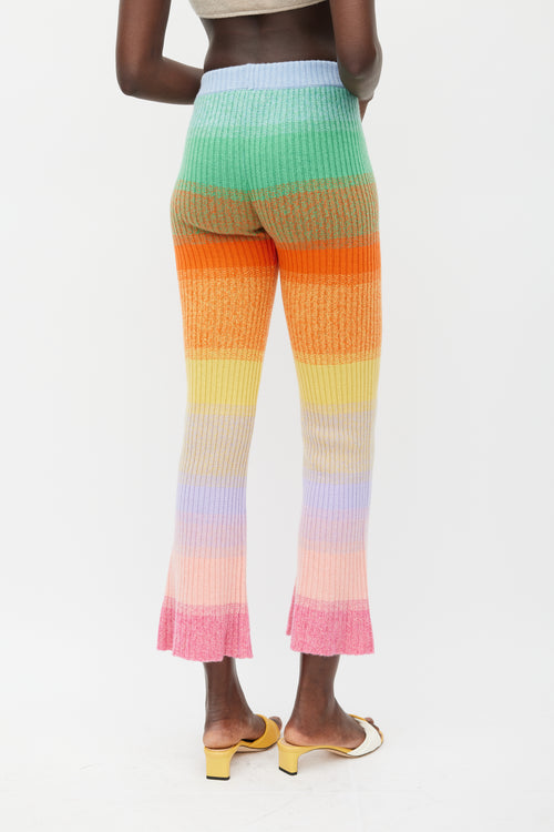 The Elder Statesman Multicolour Cashmere Striped Canyon Pant
