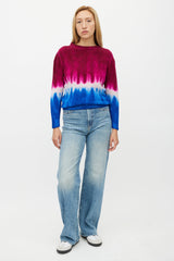 The Elder Statesman Pink & Blue Cashmere Tie Dye Sweater