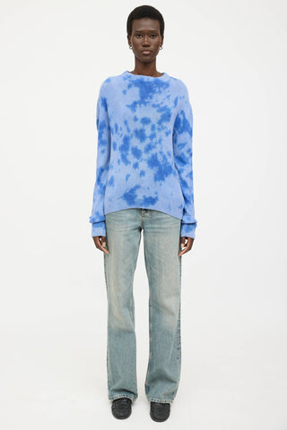 The Elder Statesmen Cashmere Tie Dye Knit Sweater