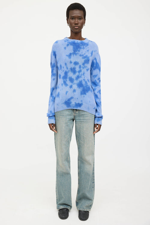 The Elder Statesmen Cashmere Tie Dye Knit Sweater