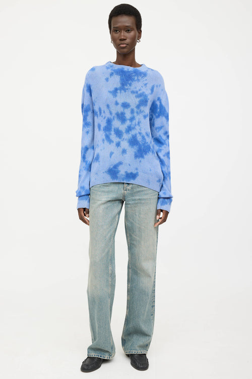 The Elder Statesmen Cashmere Tie Dye Knit Sweater