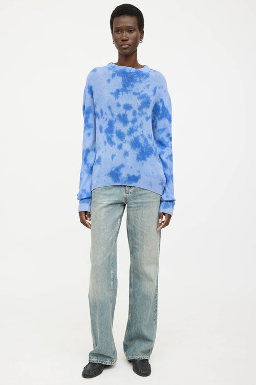The Elder Statesmen Cashmere Tie Dye Knit Sweater