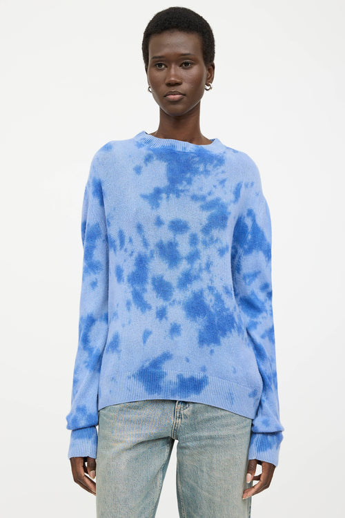 The Elder Statesmen Cashmere Tie Dye Knit Sweater