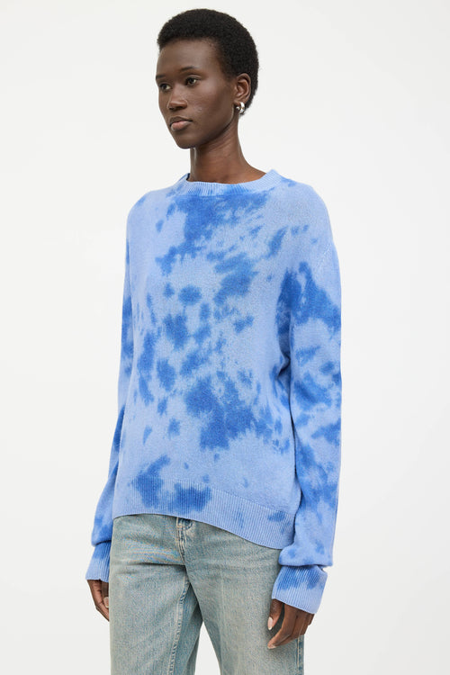 The Elder Statesmen Cashmere Tie Dye Knit Sweater