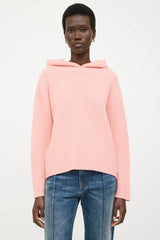 The Elder Statesmen Cashmere Ribbed Knit Hoodie