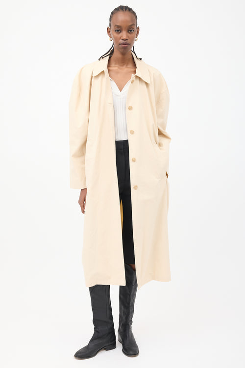 The Frankie Shop Beige Oversized Trench Coat