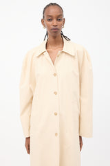 The Frankie Shop Beige Oversized Trench Coat