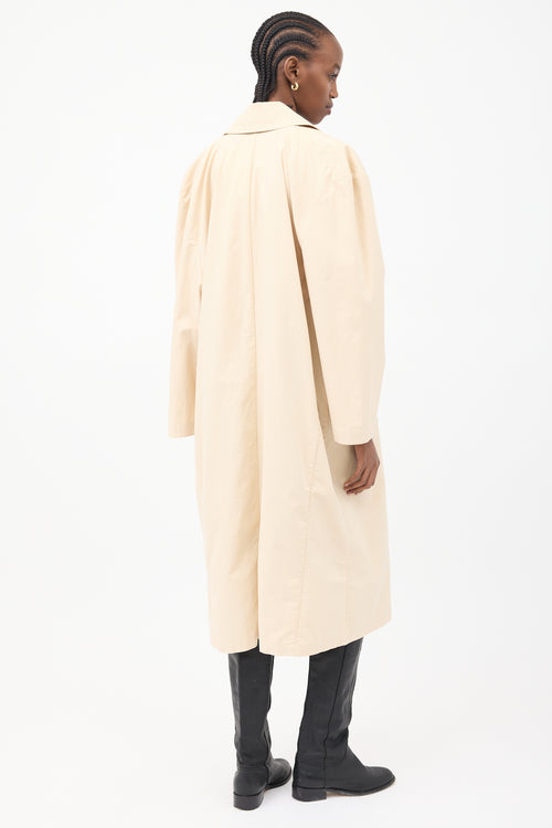 The Frankie Shop Beige Oversized Trench Coat