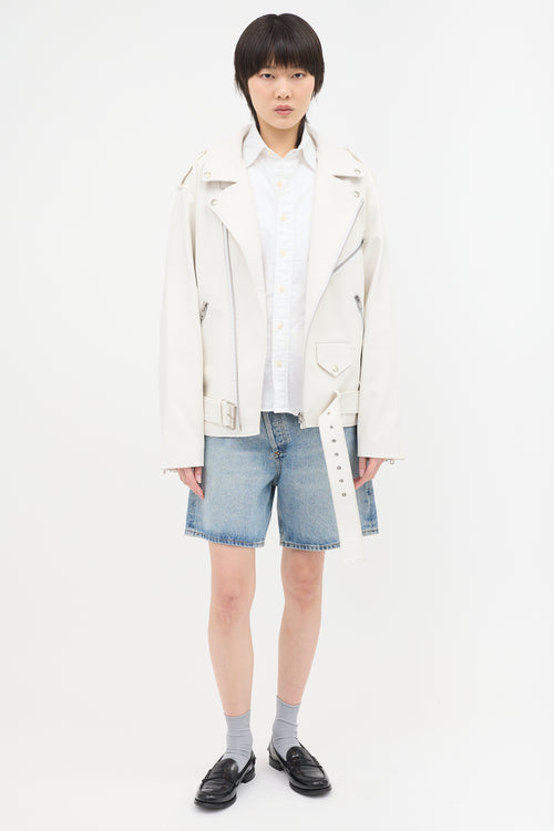 Faux Leather Aria Biker Jacket