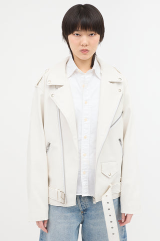 Faux Leather Aria Biker Jacket