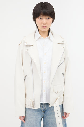 Faux Leather Aria Biker Jacket