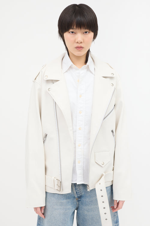 Faux Leather Aria Biker Jacket