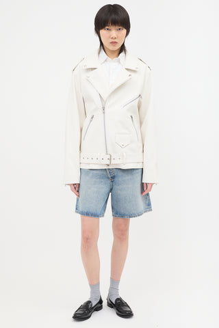 Faux Leather Aria Biker Jacket