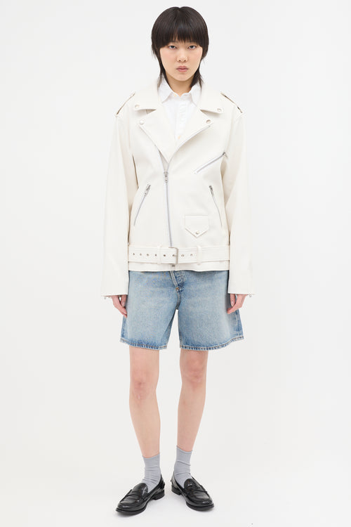 Faux Leather Aria Biker Jacket