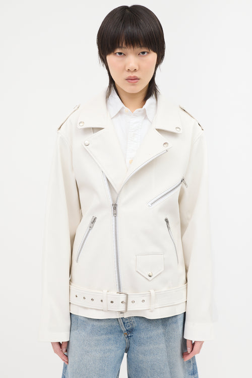 Faux Leather Aria Biker Jacket