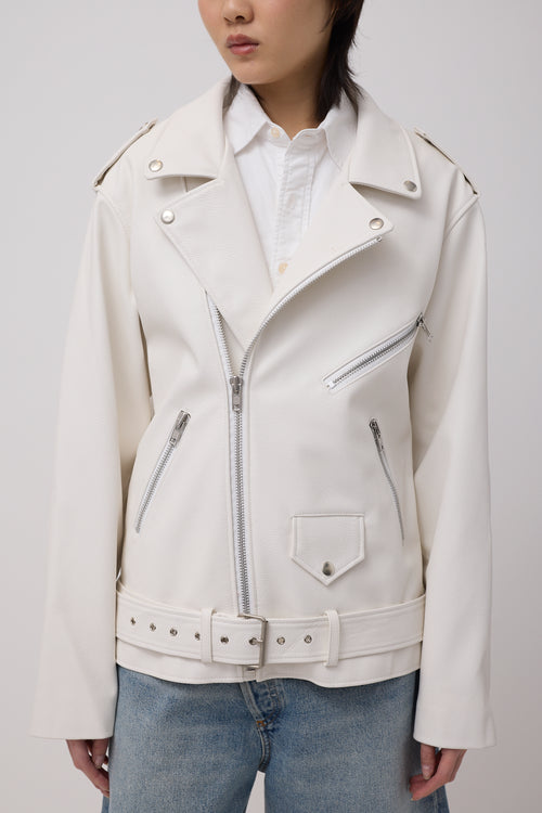 Faux Leather Aria Biker Jacket