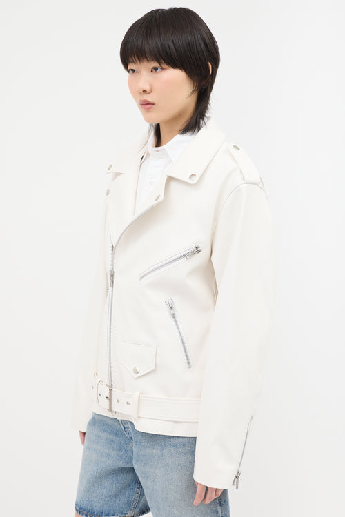 Faux Leather Aria Biker Jacket