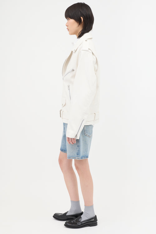 Faux Leather Aria Biker Jacket