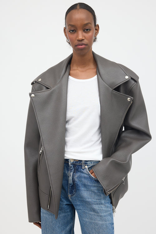 The Frankie Shop Faux Leather Chicago Jacket
