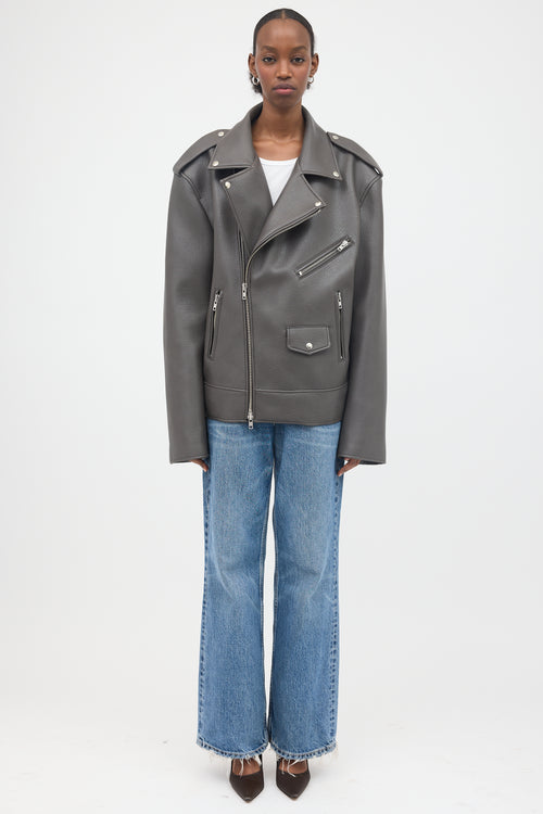 The Frankie Shop Faux Leather Chicago Jacket