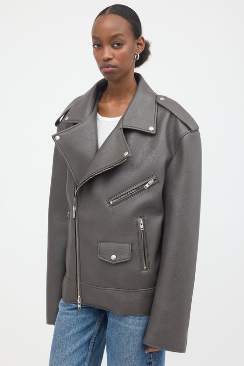 The Frankie Shop Faux Leather Chicago Jacket