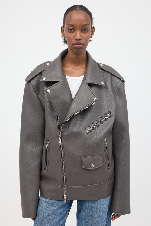 The Frankie Shop Faux Leather Chicago Jacket