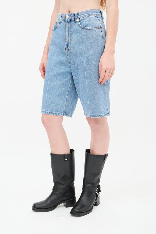 The Frankie Shop Light Wash Kyra Denim Shorts