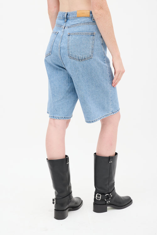 The Frankie Shop Light Wash Kyra Denim Shorts