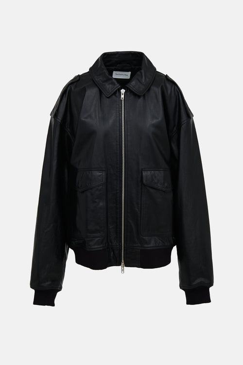 The Frankie Shop Leather Viper Jacket
