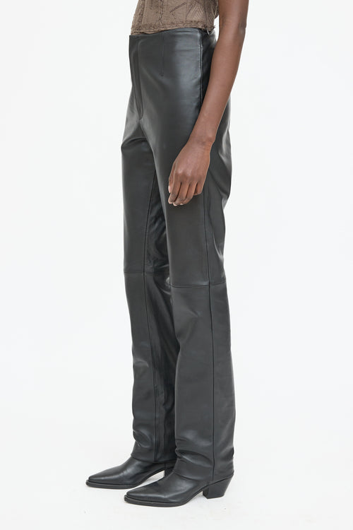 The Frankie Shop Leather Ziggy Pant