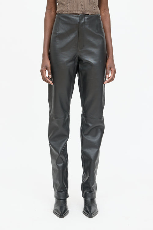 The Frankie Shop Leather Ziggy Pant
