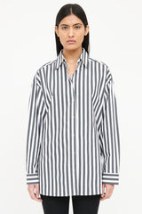 The Frankie Shop Stripe Collar Shirt