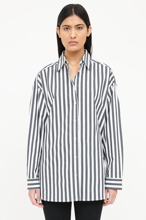 The Frankie Shop Stripe Collar Shirt