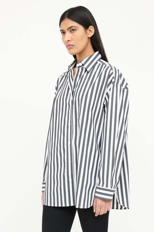 The Frankie Shop Stripe Collar Shirt