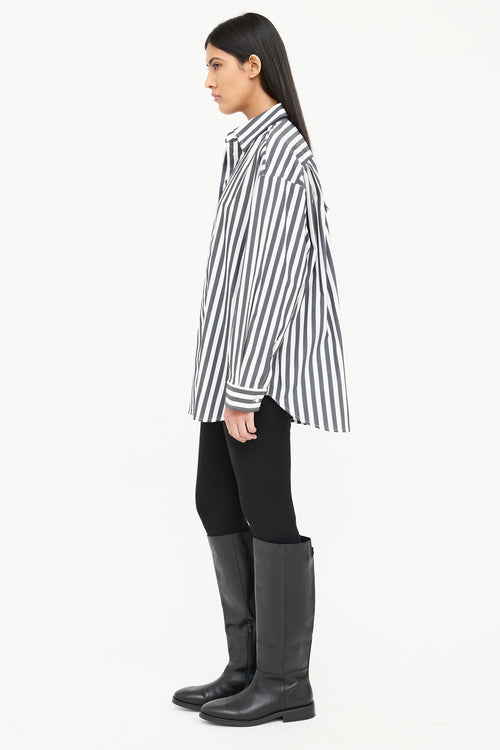The Frankie Shop Stripe Collar Shirt