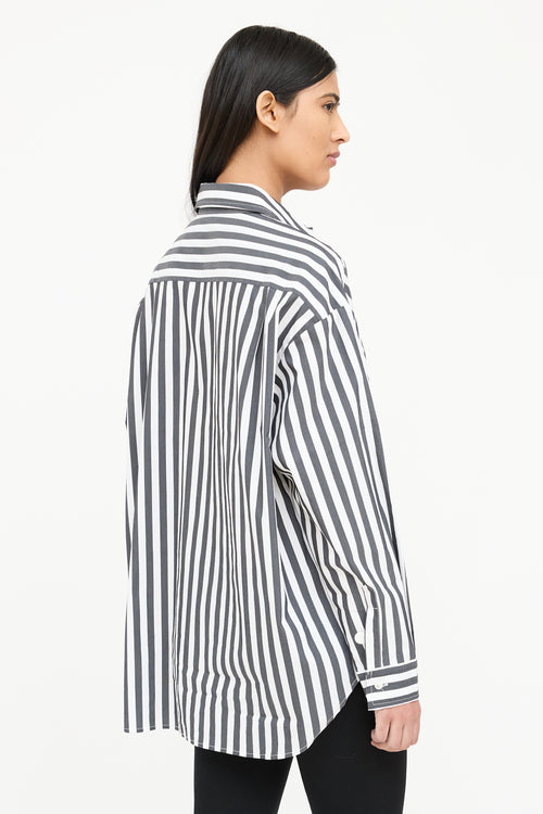 The Frankie Shop Stripe Collar Shirt