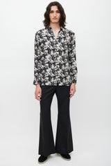 The Kooples Black & White Floral Shirt