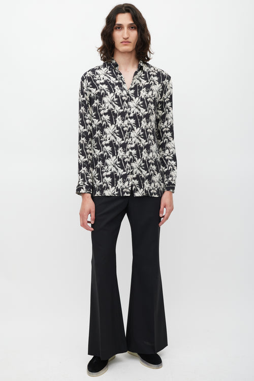 The Kooples Black & White Floral Shirt