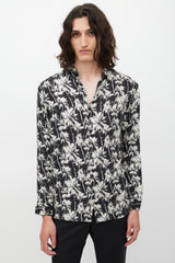 The Kooples Black & White Floral Shirt