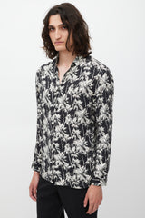 The Kooples Black & White Floral Shirt