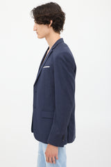 The Kooples Navy Wool Classic Single Breasted Blazer